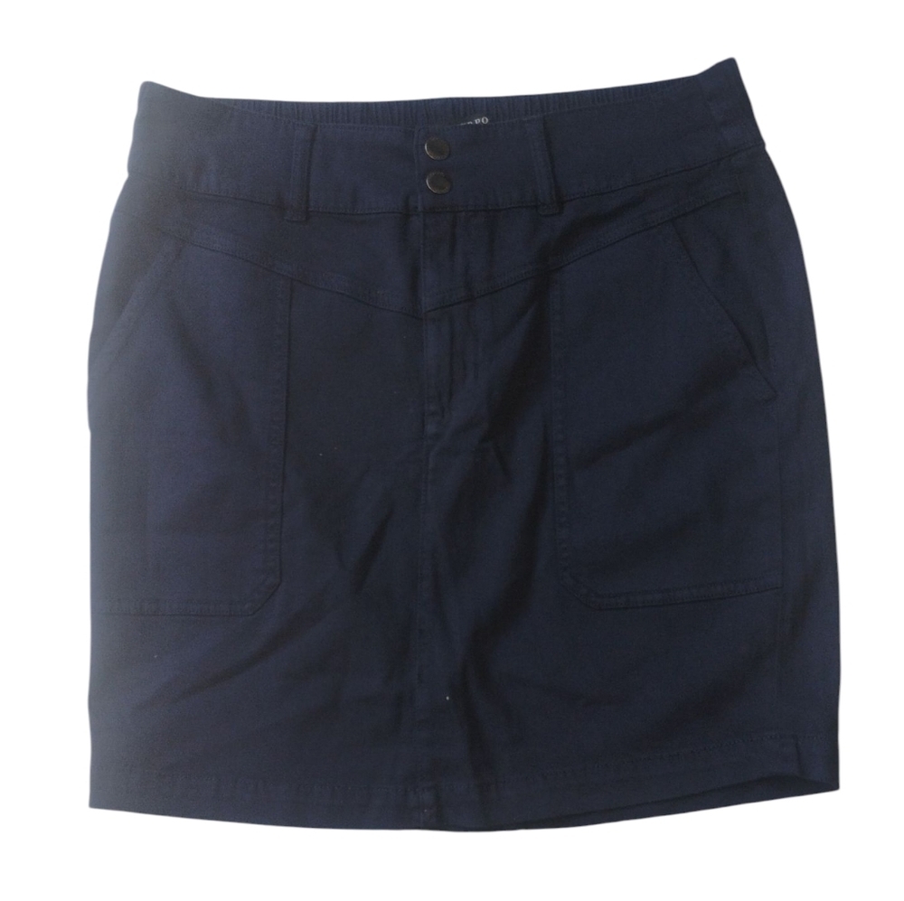 Liverpool Los Angeles 12/31 Navy Blue  Stretch Lined Skirt